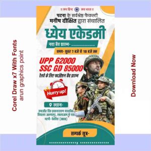 Social Media Post Design with fonts Corel Draw x7