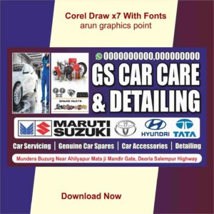 car service banner design with fonts corel draw x7