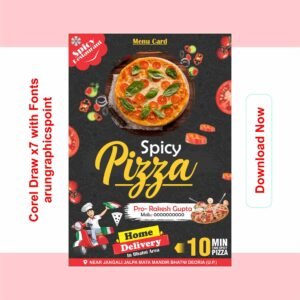Restaurant Menu Card Design CorelDRAW X7 CDR File | Editable Food Menu Template for Print