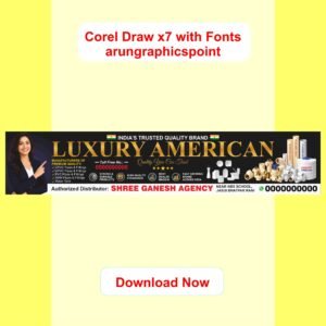 LUXURY American PVC Pipes & Fittings Banner Design | CorelDRAW X7 with Fonts