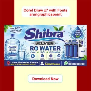 RO Water Purifier Banner Design with Fonts | CorelDRAW X7 | RO Service & Water Purifier CDR Template